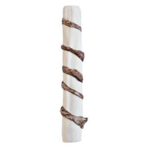 Rawhide Retriever Roll Natural & Lung spiral wrapped 8-9"